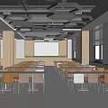 Staff cafeteria canteens open file 3d model
