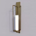 Modern Wall Sconce With Brass Frame And White Light For Interior Decoration 3d model