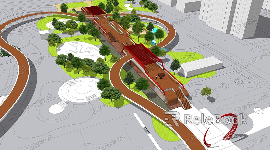 Sports Park Corridor Landscape Device model