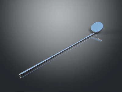 Stainless Steel Long Handle Round Head Kitchen Utensil for Stirring and Serving 3d model