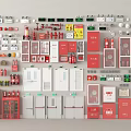 Essential Fire Safety Equipment Collection Including Fire Extinguishers Hydrants Alarm Buttons Safety Signs And Cabinets