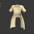 White Short Sleeve Top With Red Stitch Detailing And Unique Hem Design