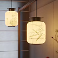 Elegant Luxury Kitchen Interior With Hanging Lanterns And Modern Lighting Design