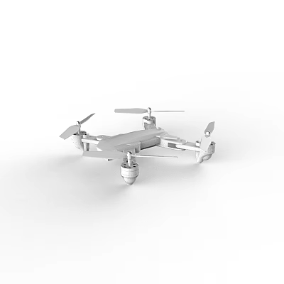 Intelligent Drone Featuring Modern Design Four Propellers And Sleek White Body 3d model