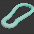 Modern Keychain Key Ring 3d model