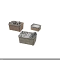 Three Woven Storage Baskets Filled with Clothes for Home Organization
