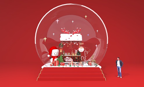 Crystal Ball Christmas Art Device 3d model