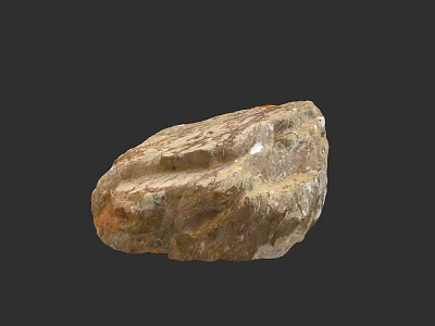 Rough Natural Wooden Stone Surface With Earthy Brown And Beige Tones 3d model