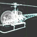 Small Helicopter With Transparent Cockpit Black And Yellow Design And Landing Skids