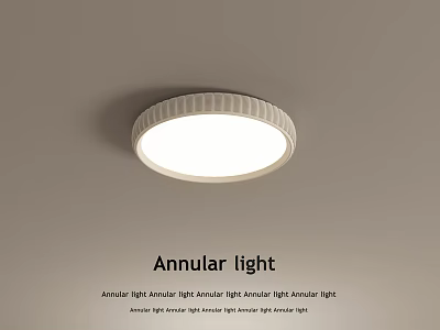 Cream wind ceiling lamp 3d model