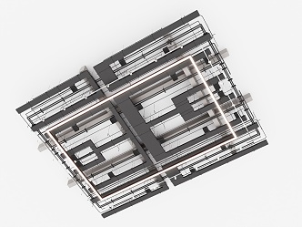 Industrial wind pipe ceiling 3d model