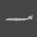White And Blue Large Passenger Plane With Multiple Engines And Fuselage Design