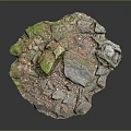 Wood And Stone Artistic Display With Natural Textures Green Accent And Detailed Patterns
