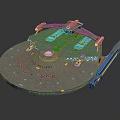 USS Enterprise Starfleet Spaceship Model With Disc Shaped Hull And Lighting