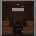 Relaxing Sauna Room Ornament Decor Combination With Wooden Benches And Natural Elements