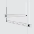 Sleek Modern Transparent Glass Long Chandelier With Minimalist Design For Home Interiors