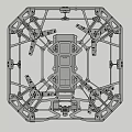 Advanced Multirotor Drone Featuring Metal Frame Structure And Rotor Components