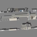 Factory Gate Residential Gate Guard Security Pavilion 3d model