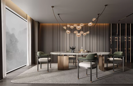 Modern Minotti Restaurant 3d model