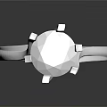 Elegant Modern Silver Fashion Ring With Clear Gemstone Stylish Design For Women Accessories