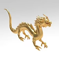 Golden Dragon Ornament Decoration Set With Intricate Design For Home Tabletop Decor