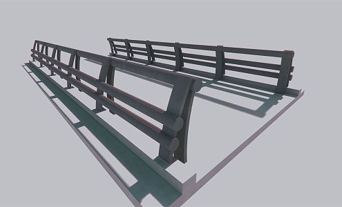 Modern Railing 3d model