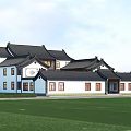 Traditional Chinese Ancient Architecture Complex With Courtyard 3d model