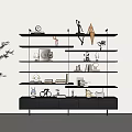 Modern Simple Bookshelf Multi-layer Bookshelf Floor-standing Bookshelf Floor-standing Display Rack Floor-standing Storage Rack 3d model