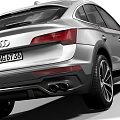 Sporty Audi SUV Exterior Design With Front Face And Rear End Features