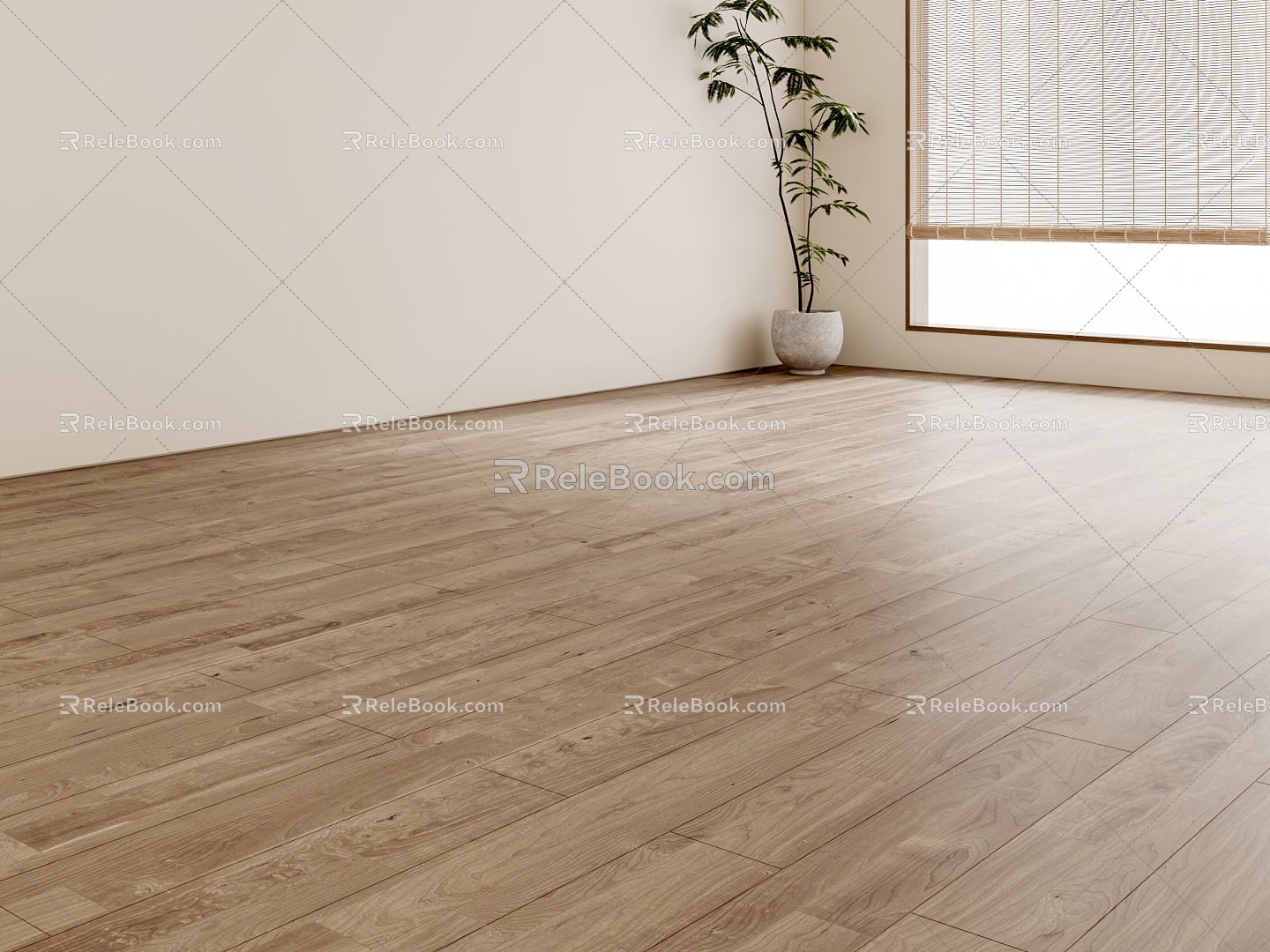 Log Wood Flooring Solid Wood Flooring Light Color Flooring 3d model