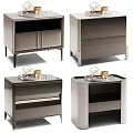 Modern Stylish Nightstands With Drawers Cabinets Metal Legs And Tray Decor