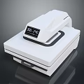 White Modern Electronic Scale With Digital Display And Sleek Accurate Design 3d model