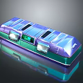 Shiny Metallic Multicolored Decorative Box With Glossy Surface And Reflective Finish