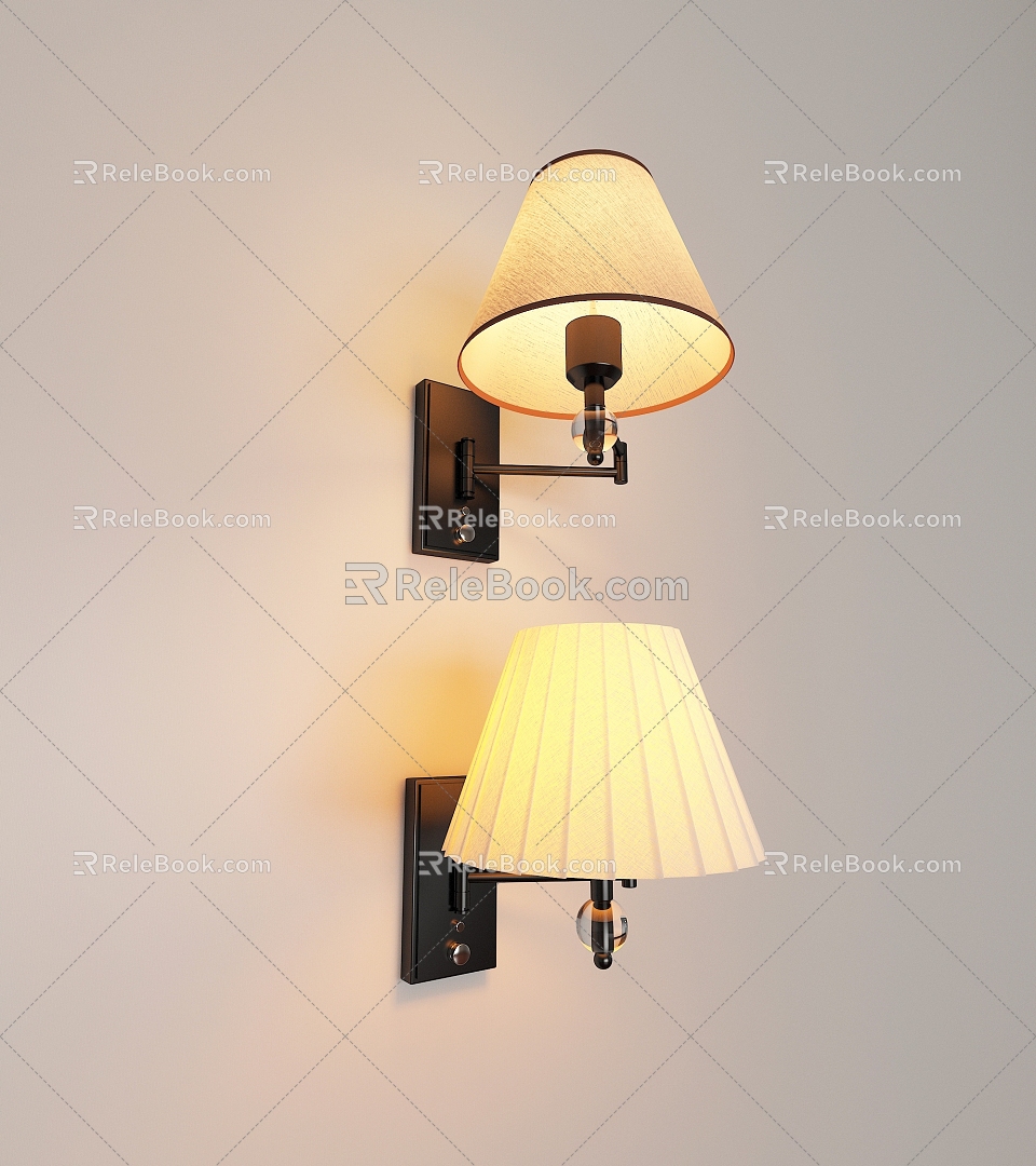 Vintage Middle Style Wall Lamp 3d model