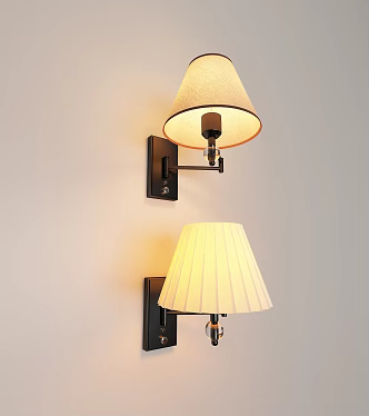 Vintage Middle Style Wall Lamp 3d model