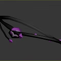 Futuristic Ring Shaped Weapon With Black Purple Design And Pink Accents