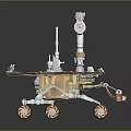 Mars Rover With Solar Panels Mechanical Arm And Scientific Exploration Wheels