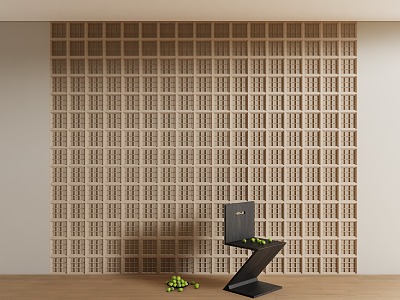 Modern background wall grid modeling wall partition model