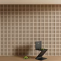 Modern background wall grid modeling wall partition 3d model