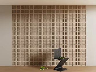 Modern background wall grid modeling wall partition 3d model