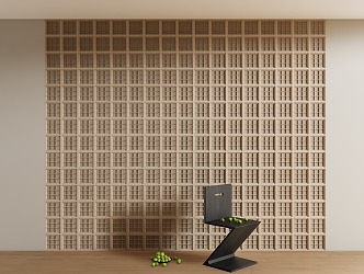 Modern background wall grid modeling wall partition 3d model