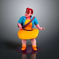 Cartoon Character With Red Hair Wearing Blue Shirt Yellow Skirt And Orange Shoes Carrying Bag