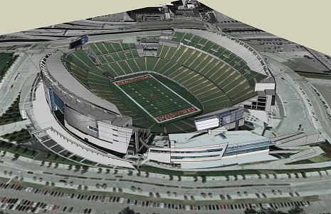 Modern Coliseum Building Paul Brown Stadium 3d model