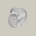 Wall Mounted White Air Conditioning Fan With Metal Grill For Home Cooling Use