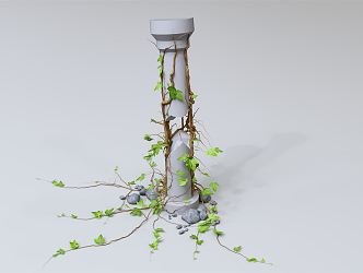 modern vine green plant 3d model