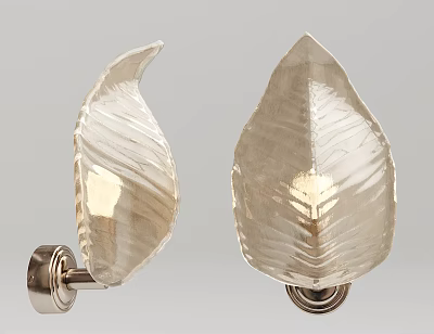 Modern wall lamp glass leaf wall lamp 3d model Modern wall lamp glass leaf wall lamp 3d model