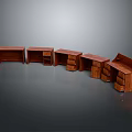 Wooden Desk Series With Various Shapes And Functional Drawers For Office Use