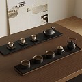 12 Tea Set Modern Tea Cup Teapot Tea Set 3d model