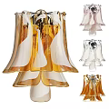 Colorful Glass Wall Lamps With Elegant Petal Shaped Design For Modern Decor
