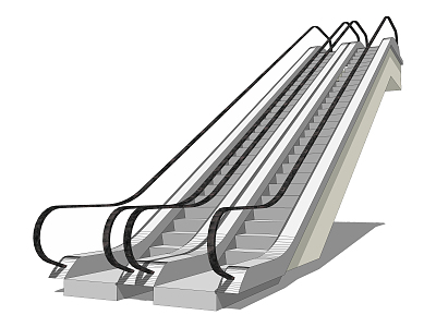 Modern Elevator Escalator 3d model